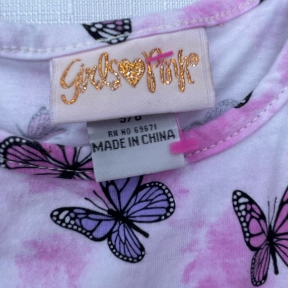 Girls heart pink| Short Sleeve t-shirt | Size: 5/6 - Picture 4 of 6